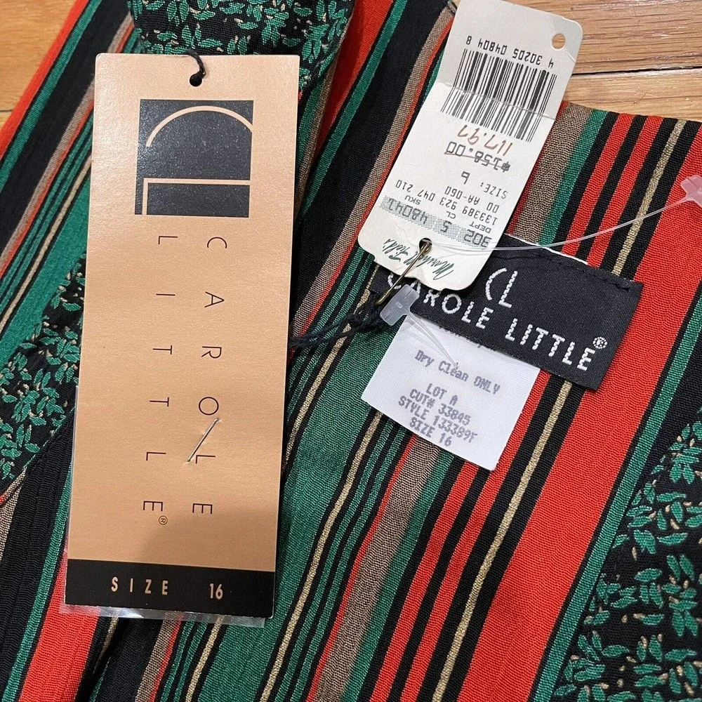 Vintage Carole Little Womens Maxi Jumper Dress 16 Country Cottagecore Granny NEW - Picture 3 of 10